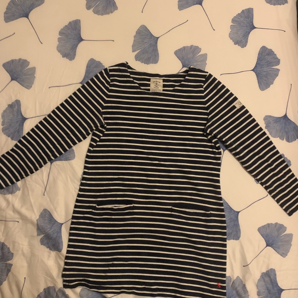 Joules navy and white Quinn tunic - nautical A-line sz 10 US